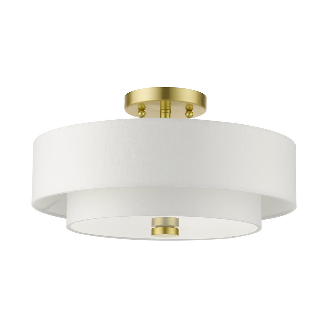 Livex Meridian 51044-12 Ceiling Light - Satin Brass