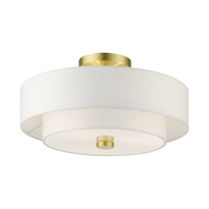 Livex Meridian 51044-12 Ceiling Light - Satin Brass