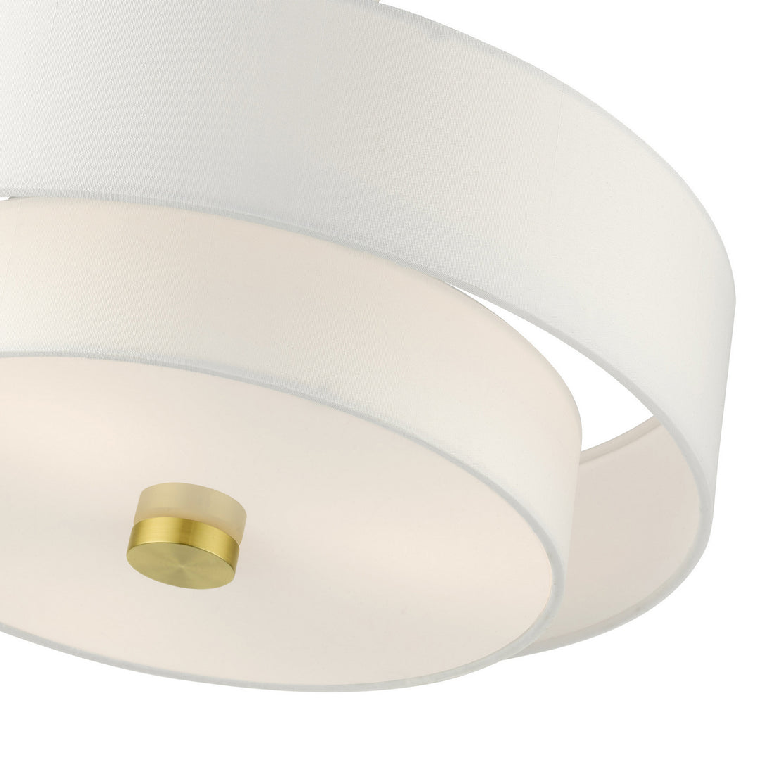 Livex Meridian 51044-12 Ceiling Light - Satin Brass