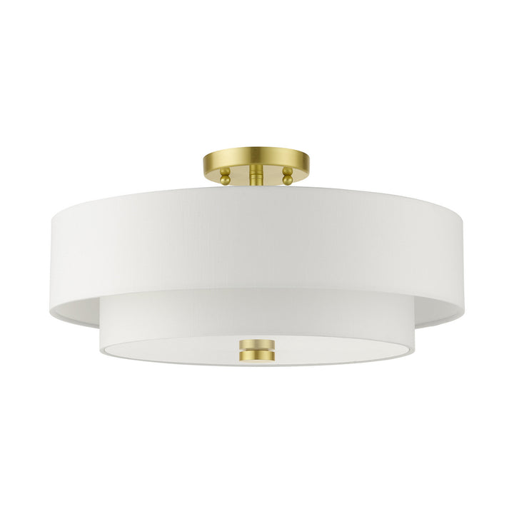 Livex Meridian 51045-12 Ceiling Light - Satin Brass