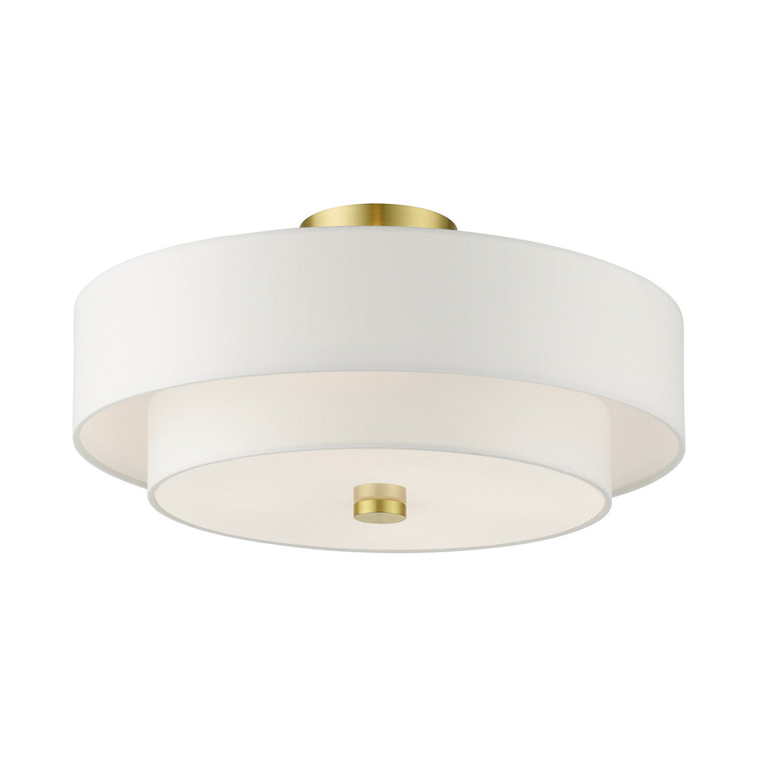 Livex Meridian 51045-12 Ceiling Light - Satin Brass