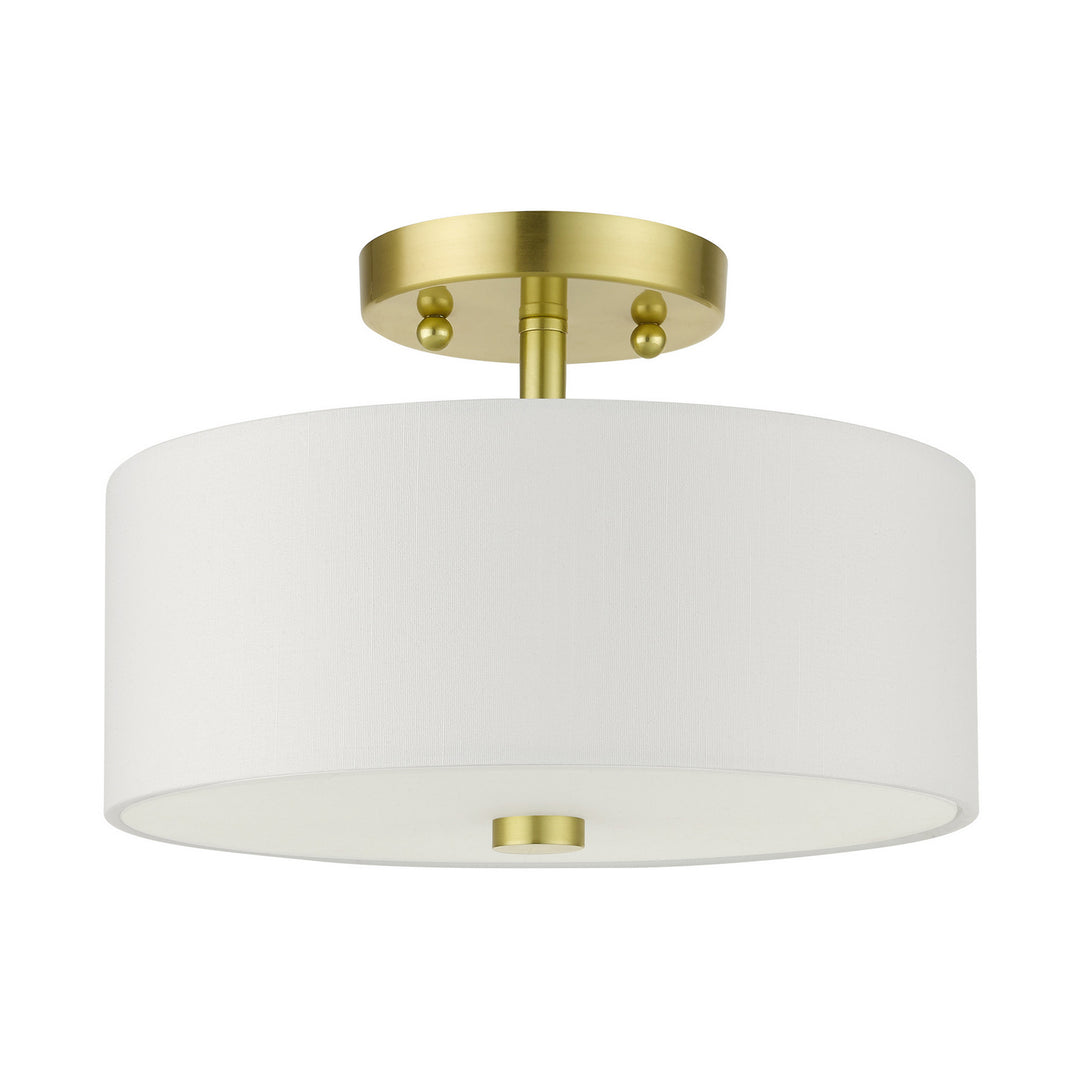 Livex Meridian 51052-12 Ceiling Light - Satin Brass