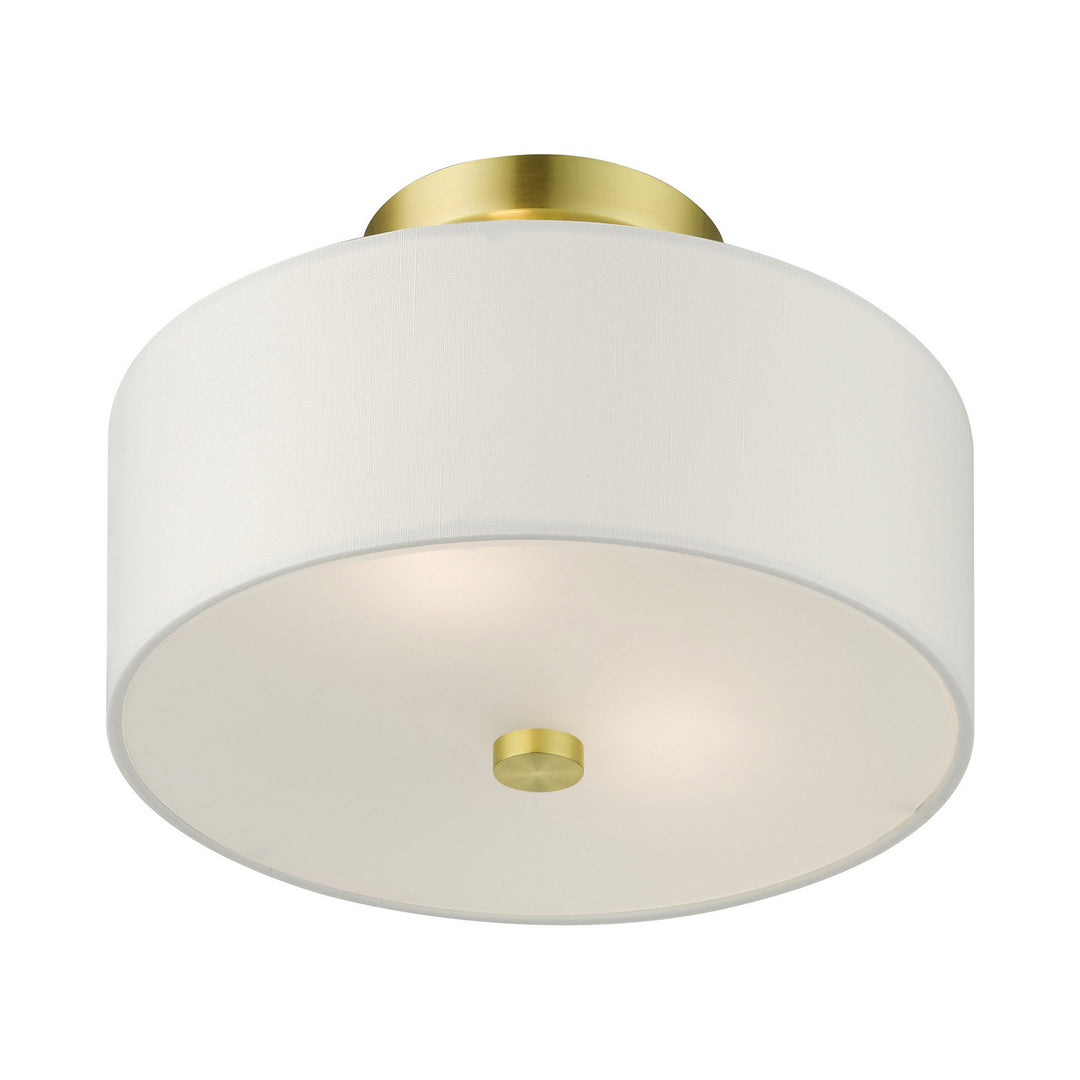 Livex Meridian 51052-12 Ceiling Light - Satin Brass