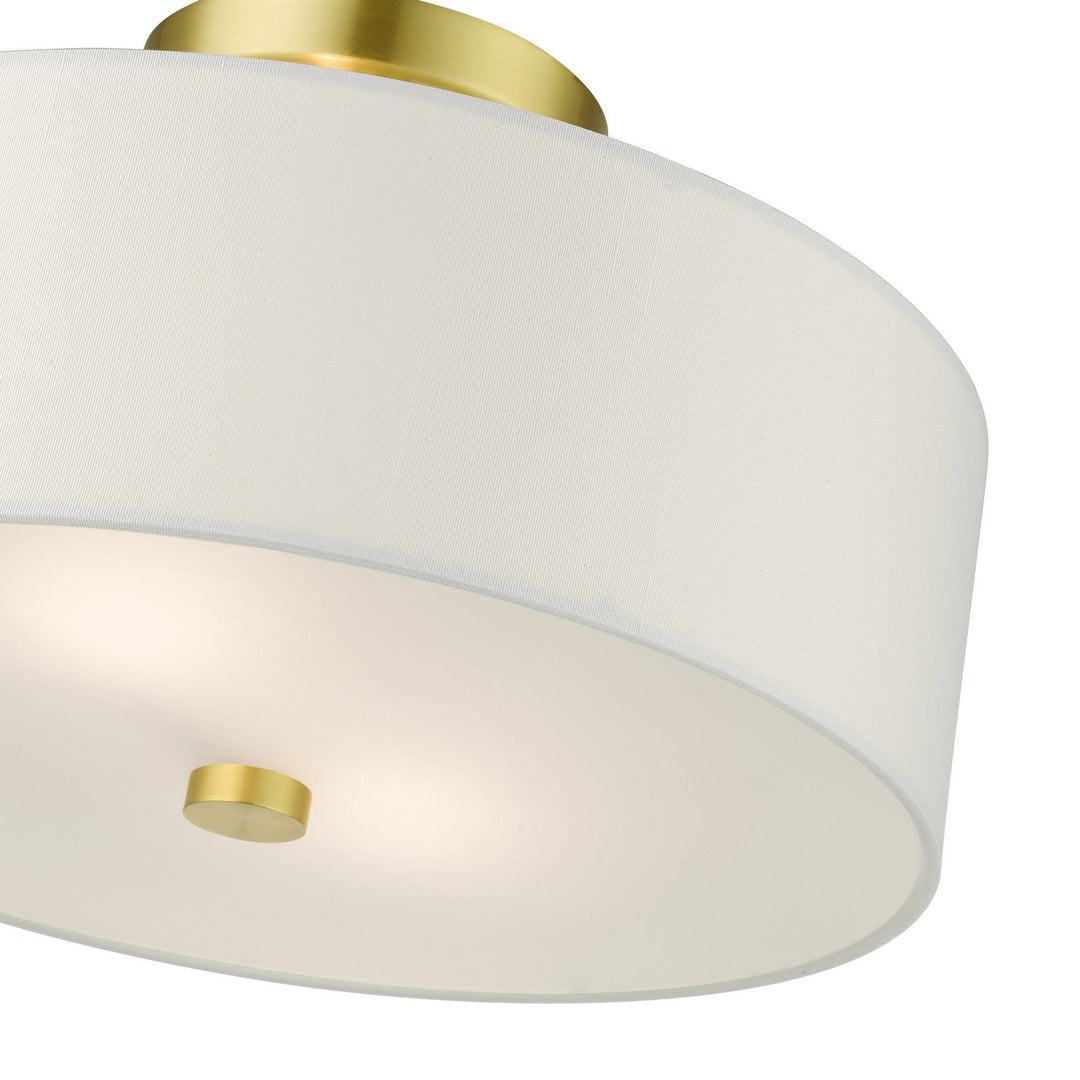 Livex Meridian 51053-12 Ceiling Light - Satin Brass