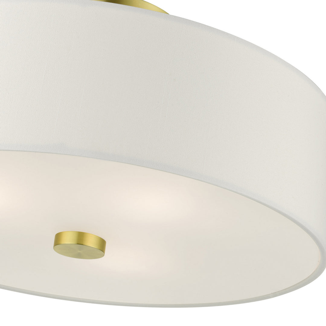 Livex Meridian 51054-12 Ceiling Light - Satin Brass