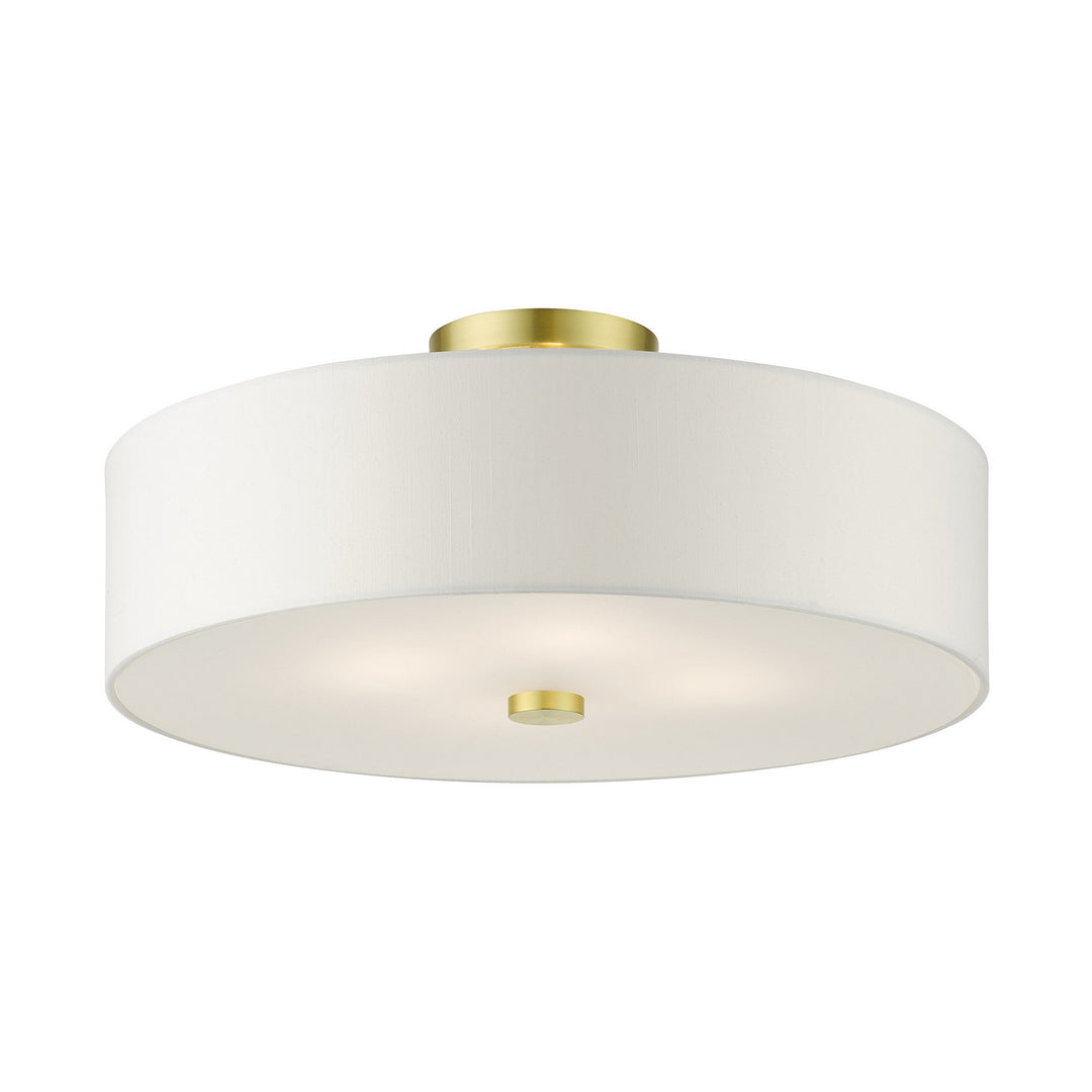 Livex Meridian 51055-12 Ceiling Light - Satin Brass