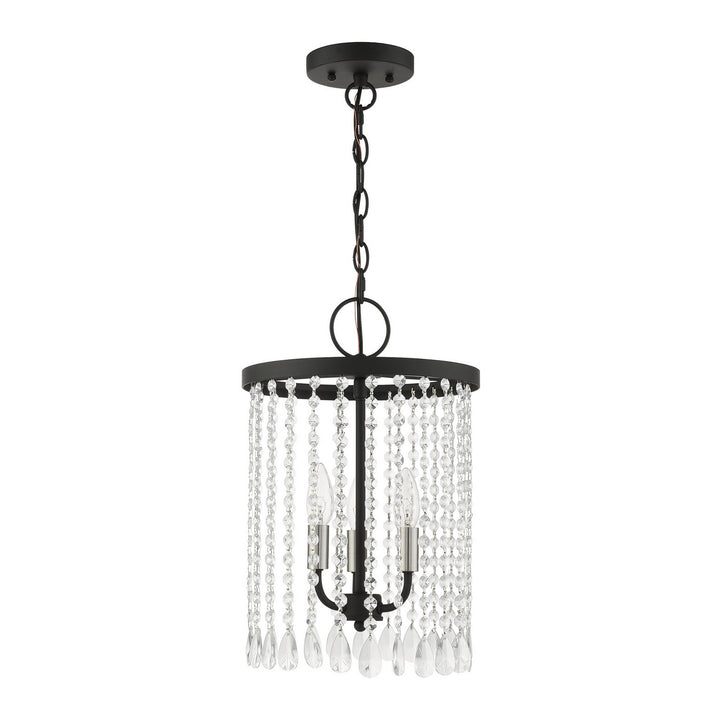 Livex Elizabeth 51060-04 Chandelier Light - Black w/ Brushed Nickels