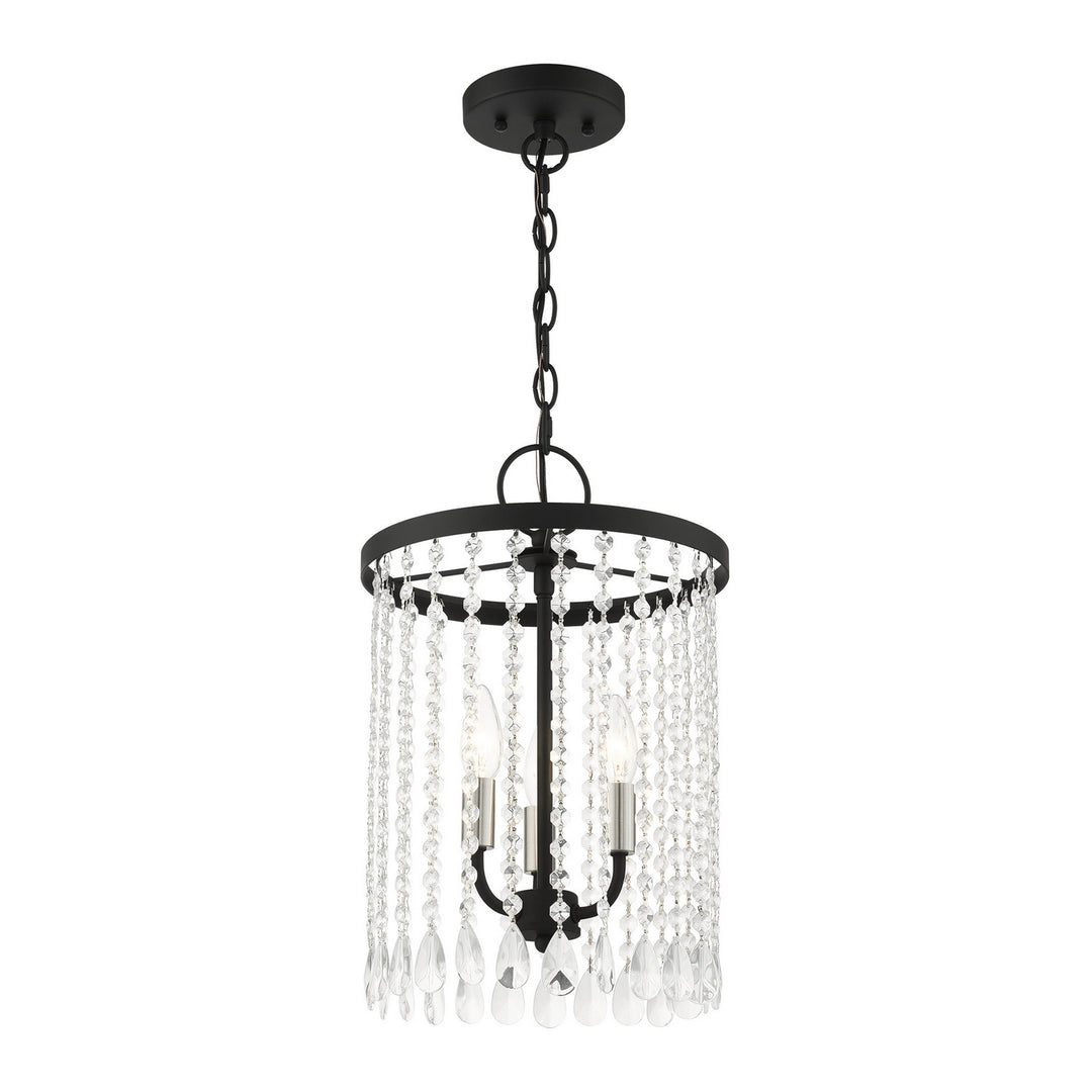 Livex Elizabeth 51060-04 Chandelier Light - Black w/ Brushed Nickels