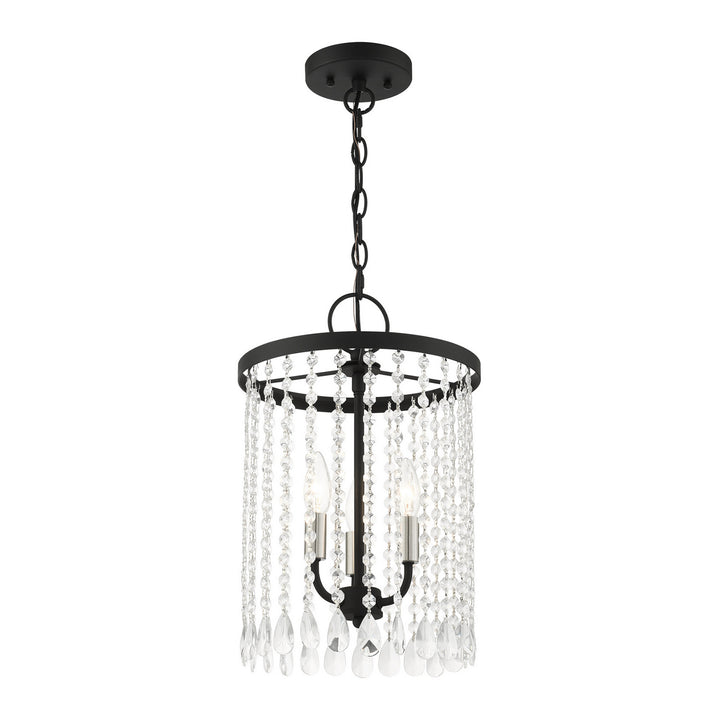 Livex Elizabeth 51060-04 Chandelier Light - Black w/ Brushed Nickels