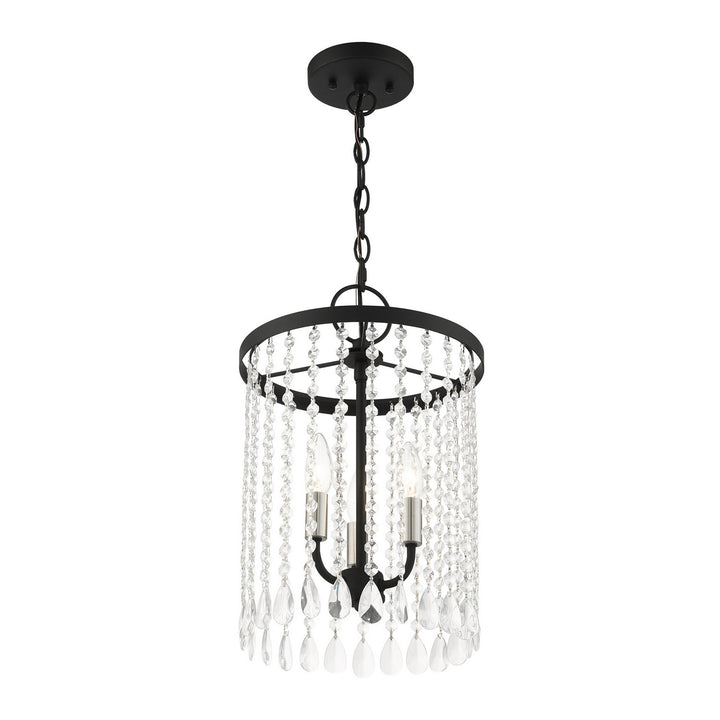 Livex Elizabeth 51060-04 Chandelier Light - Black w/ Brushed Nickels