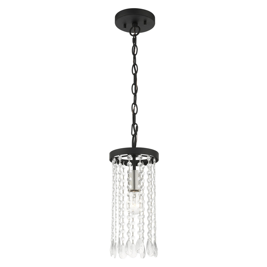 Livex Elizabeth 51062-04 Pendant Light - Black w/ Brushed Nickels