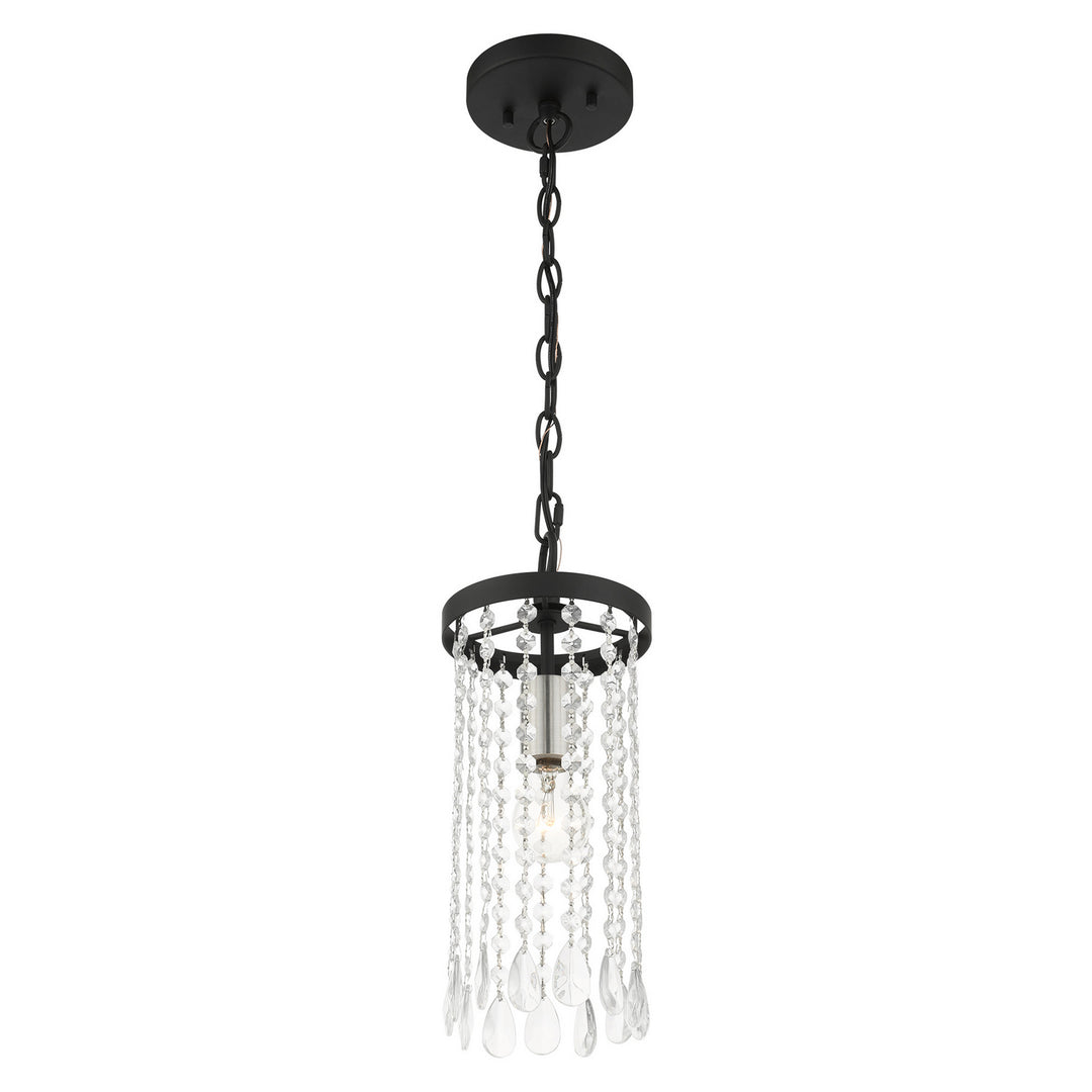 Livex Elizabeth 51062-04 Pendant Light - Black w/ Brushed Nickels