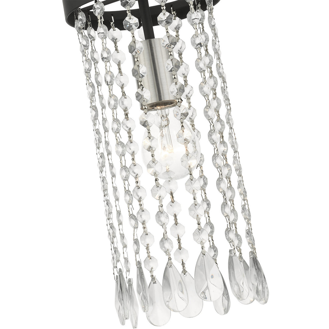 Livex Elizabeth 51062-04 Pendant Light - Black w/ Brushed Nickels