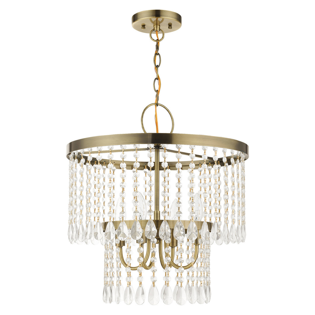 Livex Elizabeth 51064-01 Chandelier Light - Antique Brass