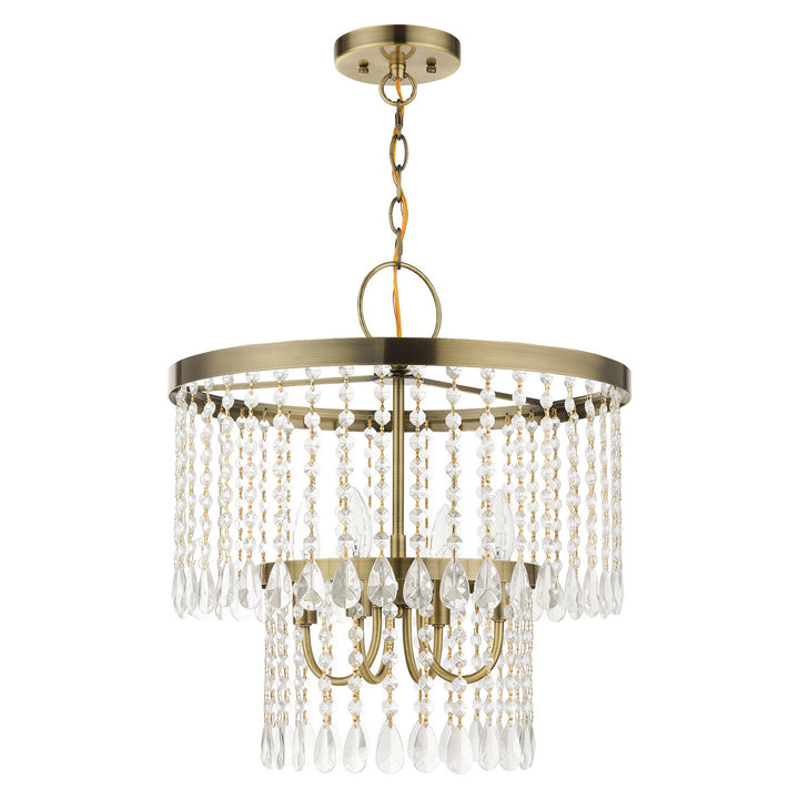 Livex Elizabeth 51064-01 Chandelier Light - Antique Brass