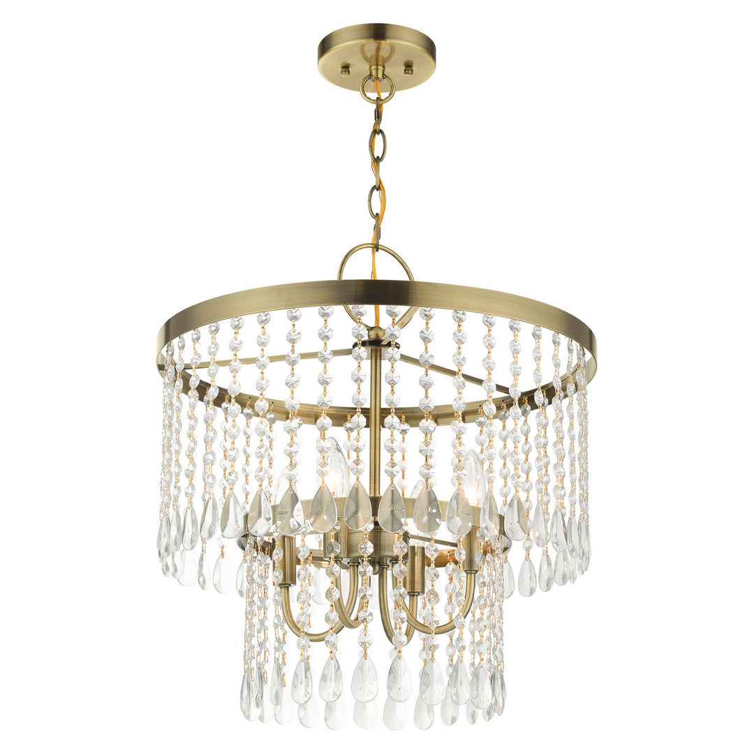 Livex Elizabeth 51064-01 Chandelier Light - Antique Brass