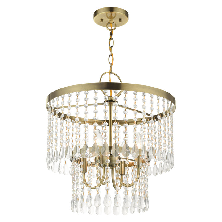 Livex Elizabeth 51064-01 Chandelier Light - Antique Brass
