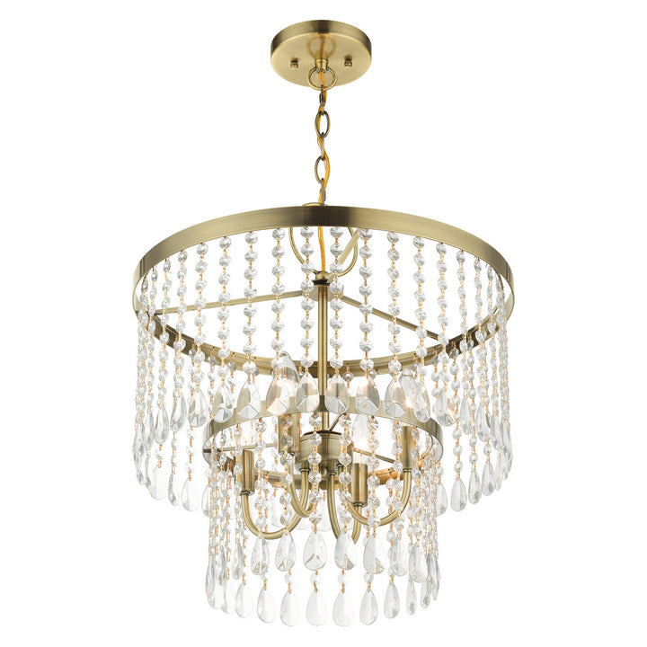 Livex Elizabeth 51064-01 Chandelier Light - Antique Brass