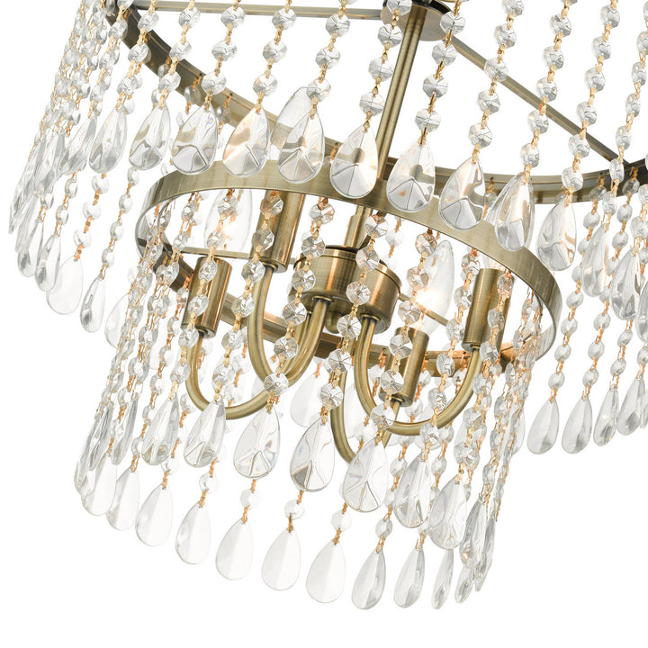 Livex Elizabeth 51064-01 Chandelier Light - Antique Brass