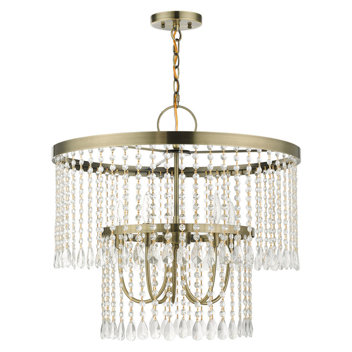 Livex Elizabeth 51065-01 Chandelier Light - Antique Brass