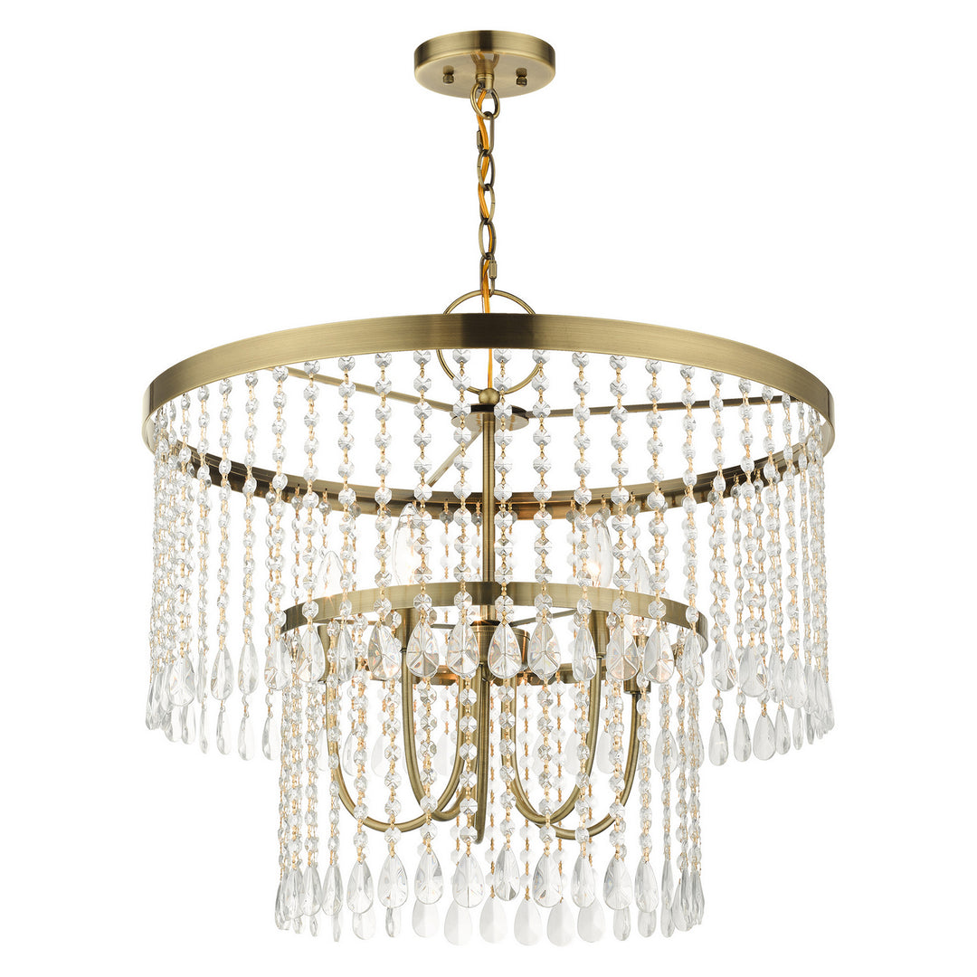 Livex Elizabeth 51065-01 Chandelier Light - Antique Brass
