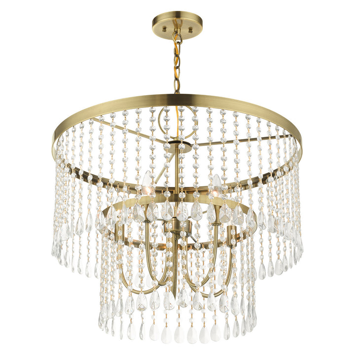 Livex Elizabeth 51065-01 Chandelier Light - Antique Brass