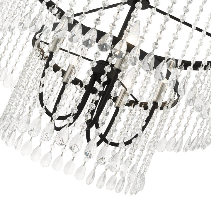 Livex Elizabeth 51065-04 Chandelier Light - Black w/ Brushed Nickels