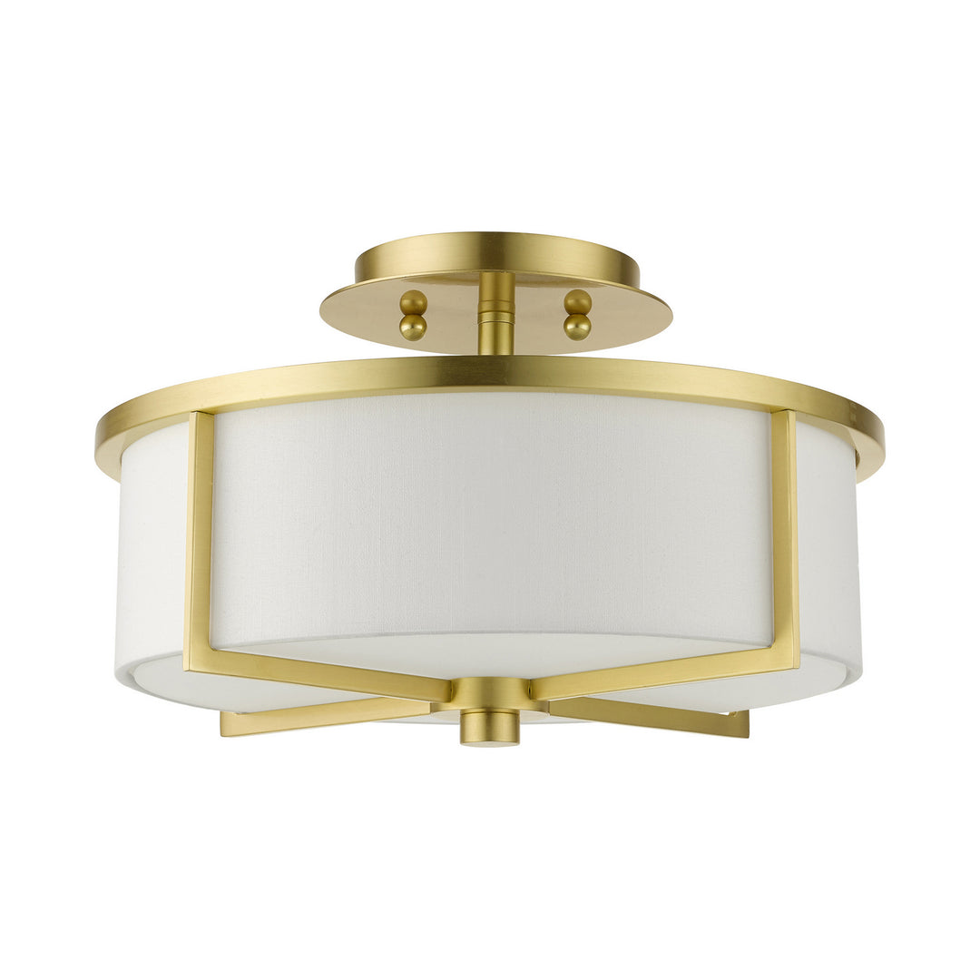 Livex Wesley 51073-12 Ceiling Light - Satin Brass