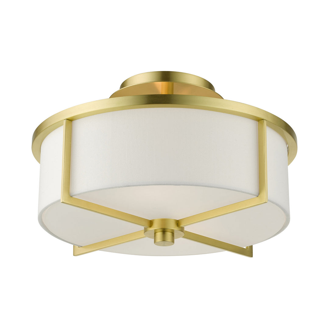 Livex Wesley 51073-12 Ceiling Light - Satin Brass