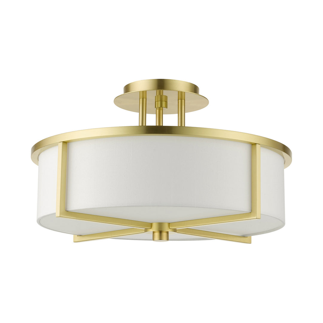 Livex Wesley 51074-12 Ceiling Light - Satin Brass