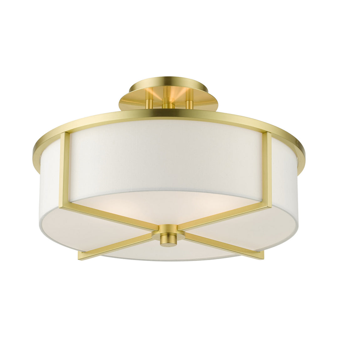 Livex Wesley 51074-12 Ceiling Light - Satin Brass