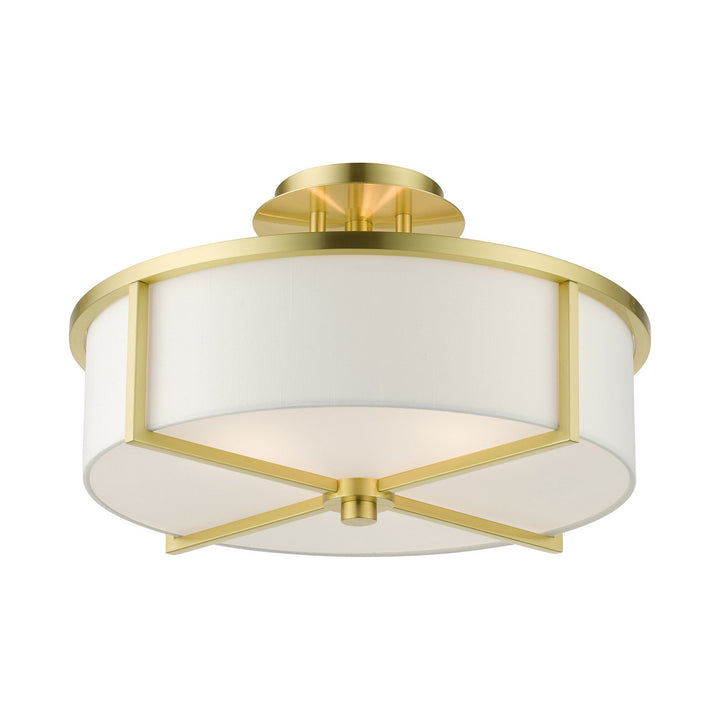 Livex Wesley 51074-12 Ceiling Light - Satin Brass