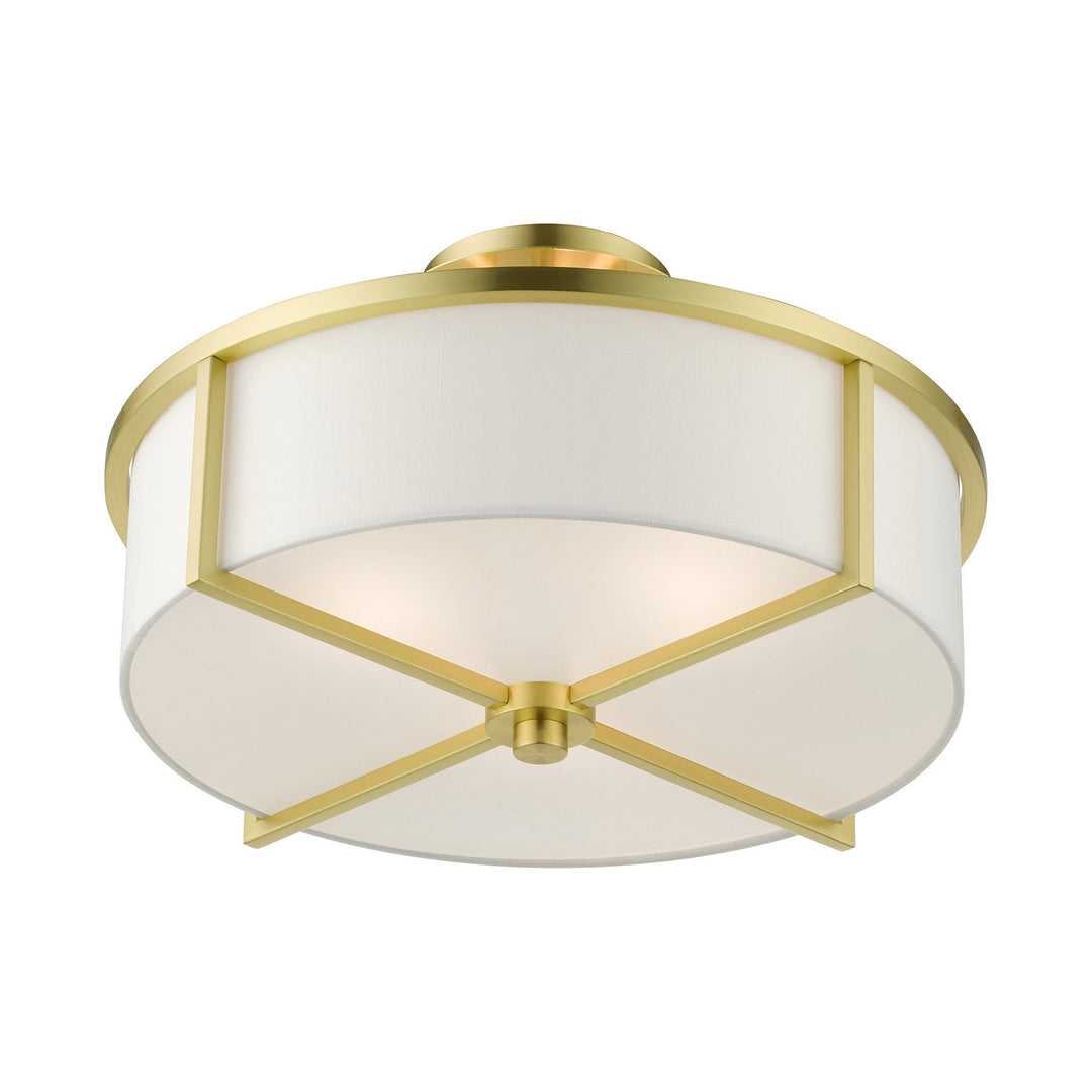 Livex Wesley 51074-12 Ceiling Light - Satin Brass