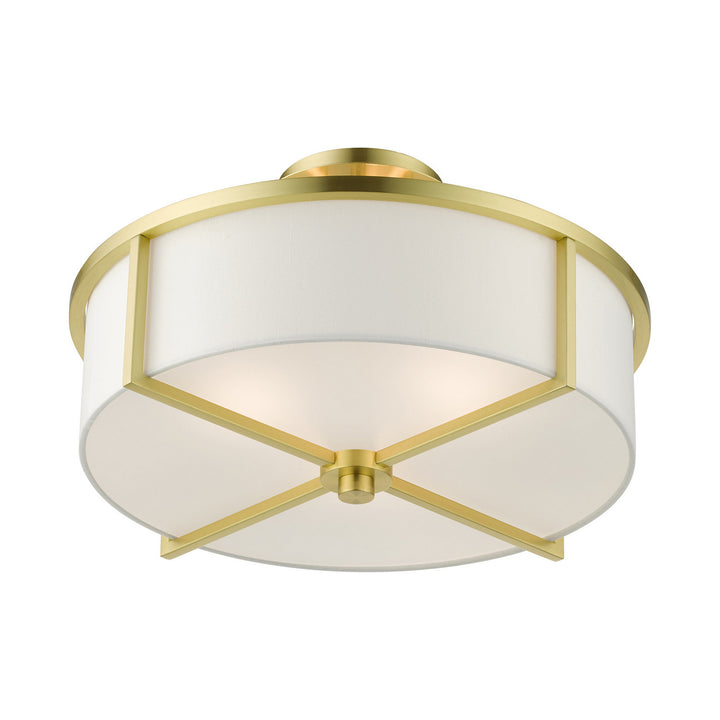 Livex Wesley 51074-12 Ceiling Light - Satin Brass