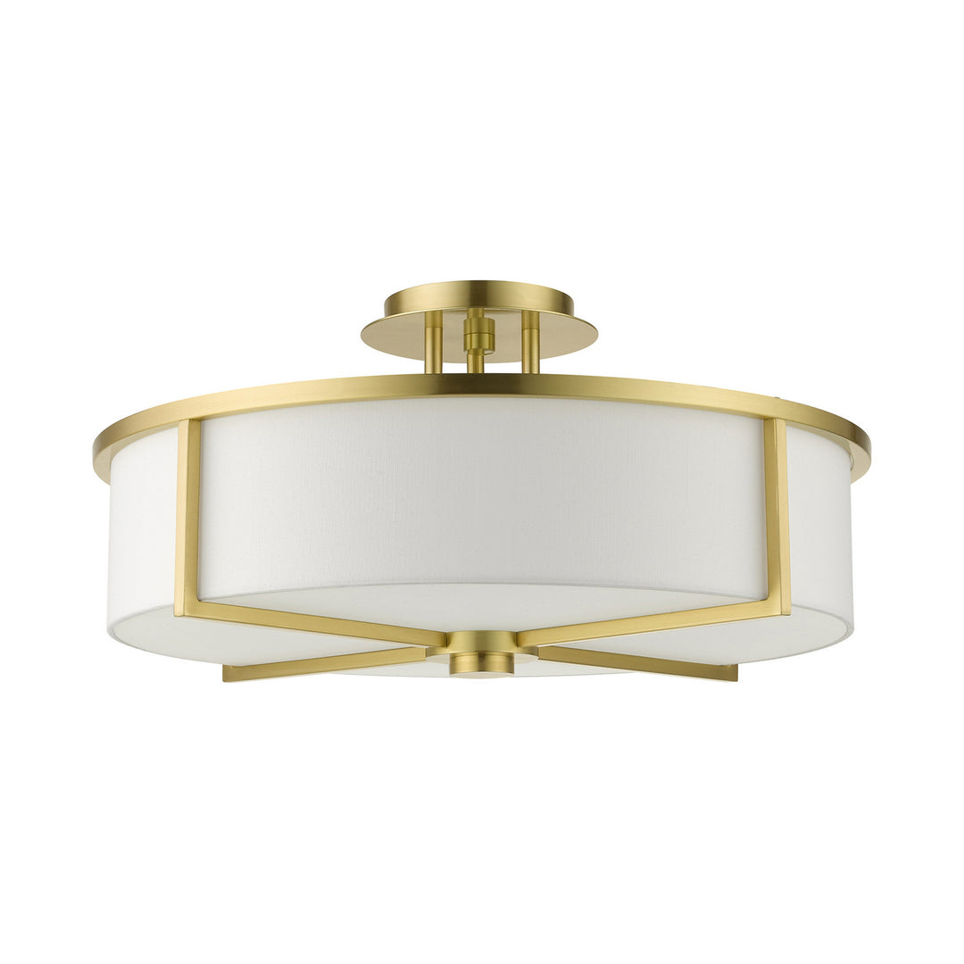 Livex Wesley 51075-12 Ceiling Light - Satin Brass