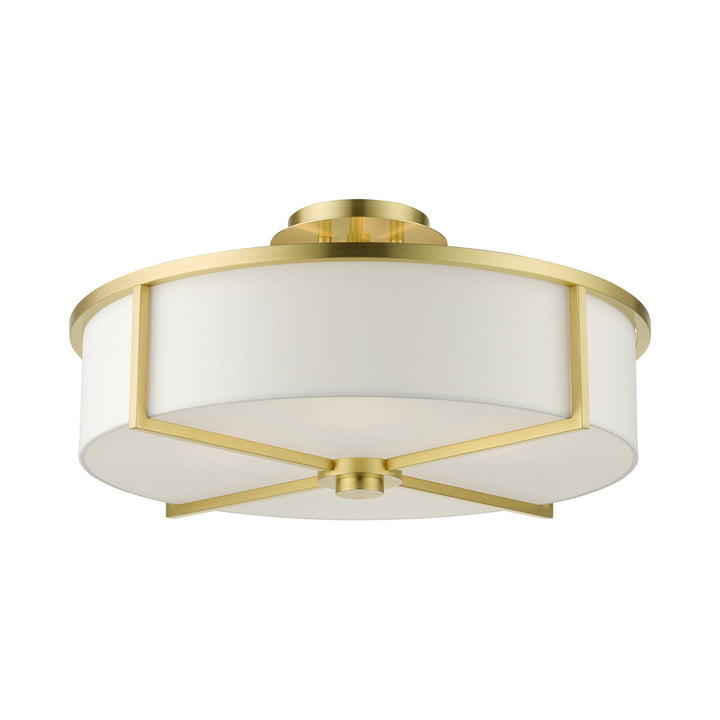 Livex Wesley 51075-12 Ceiling Light - Satin Brass