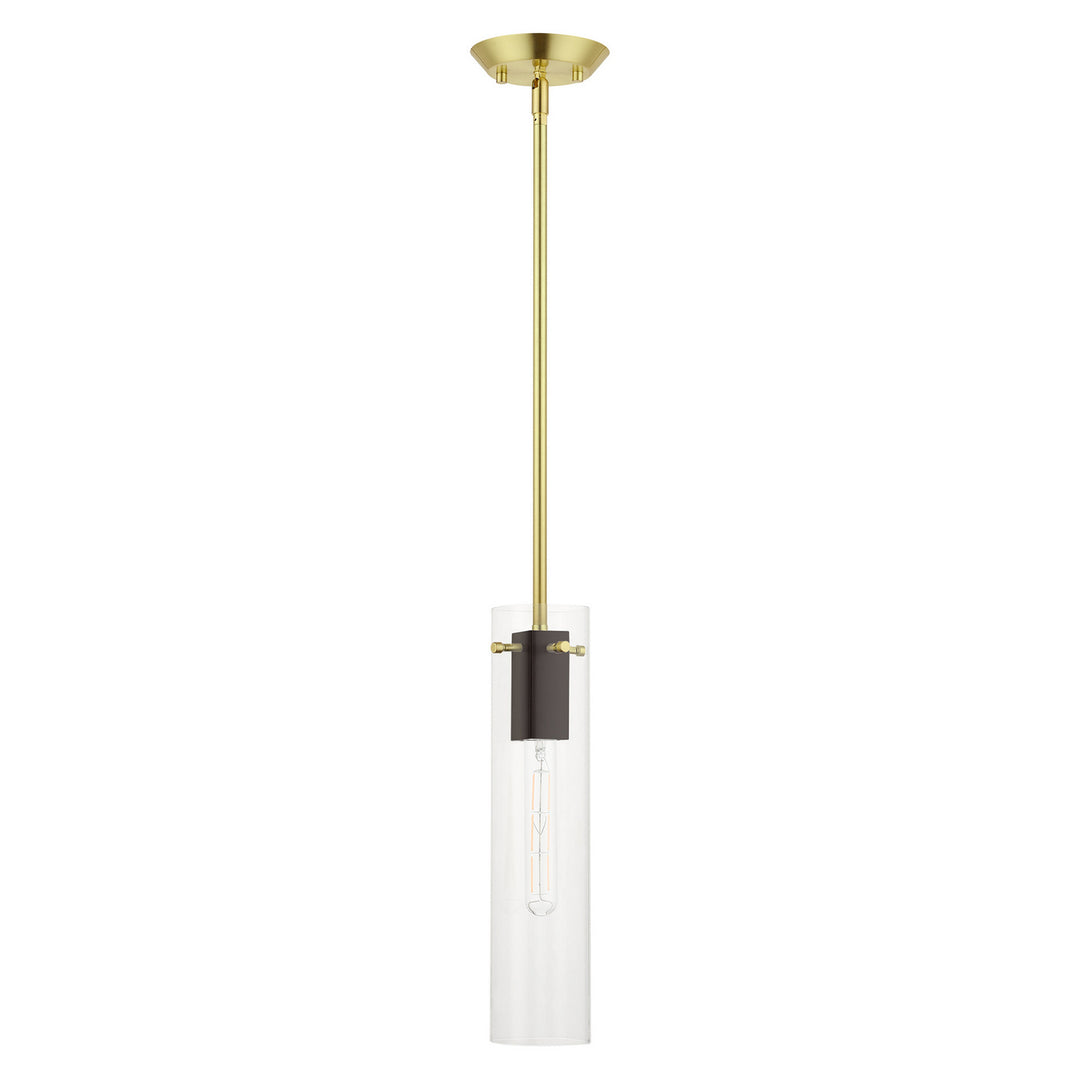 Livex Beckett 51160-12 Pendant Light - Satin Brass & Bronze