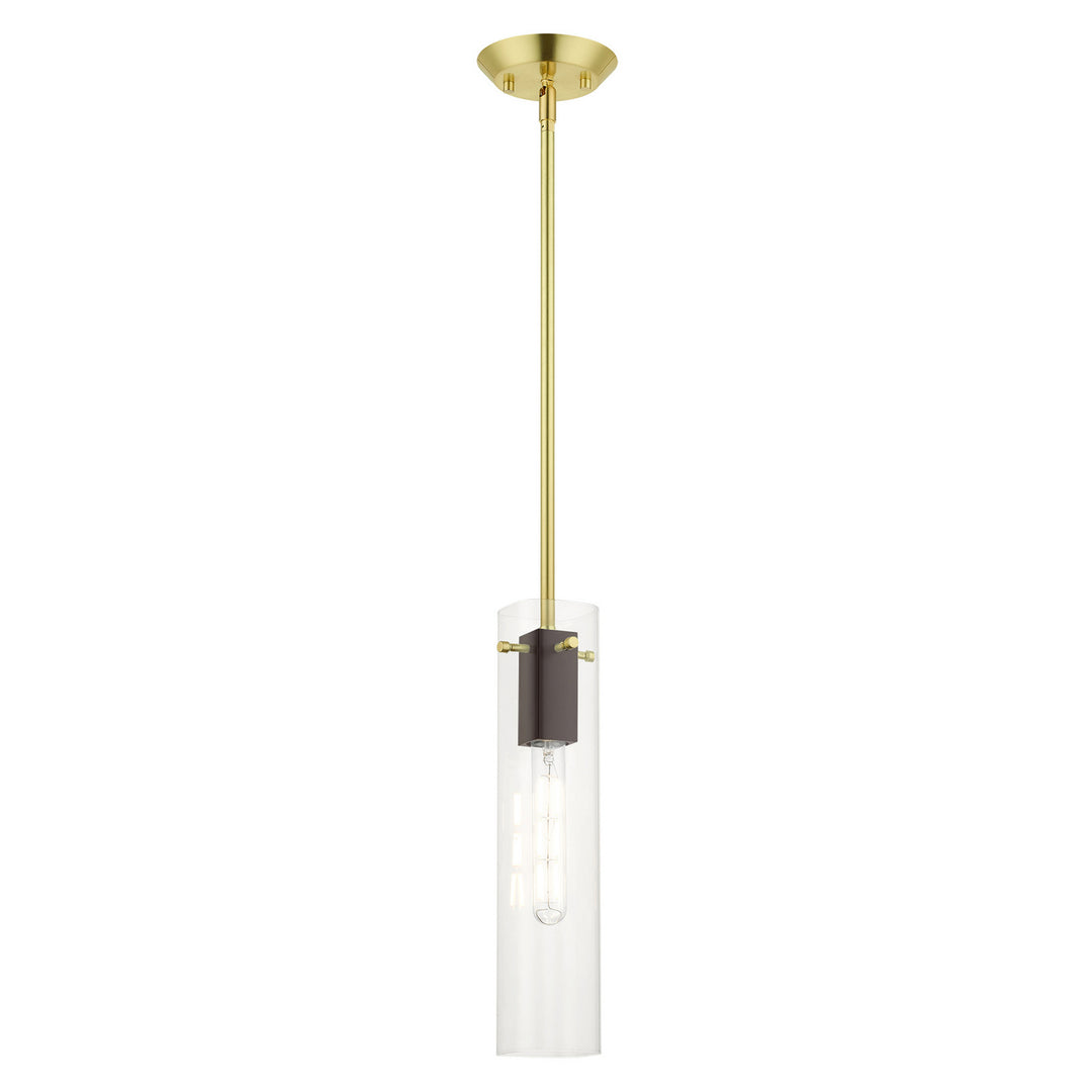 Livex Beckett 51160-12 Pendant Light - Satin Brass & Bronze