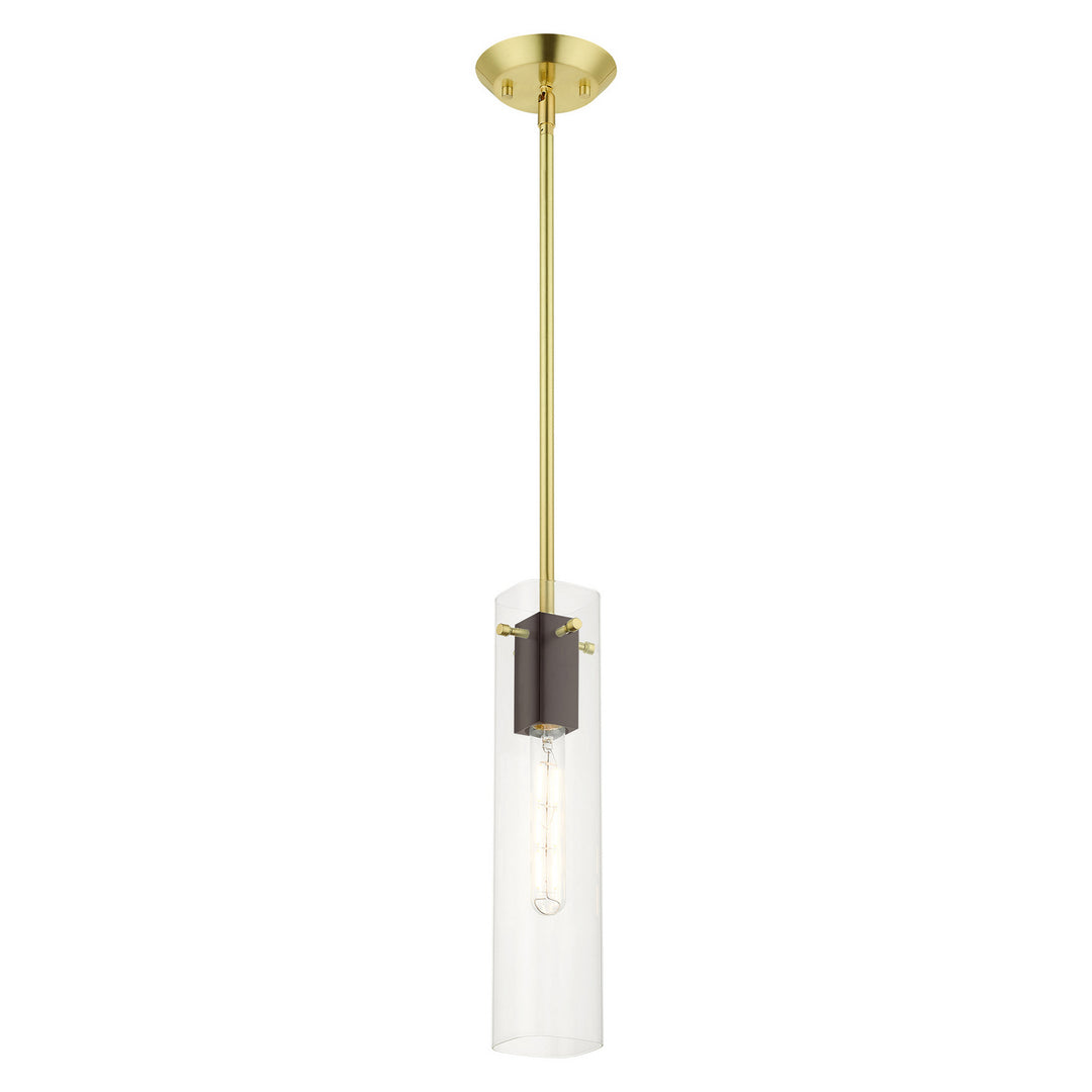 Livex Beckett 51160-12 Pendant Light - Satin Brass & Bronze