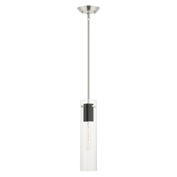 Livex Beckett 51160-91 Pendant Light - Brushed Nickel & Black