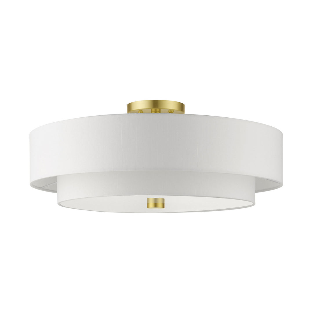 Livex Meridian 52140-12 Ceiling Light - Satin Brass