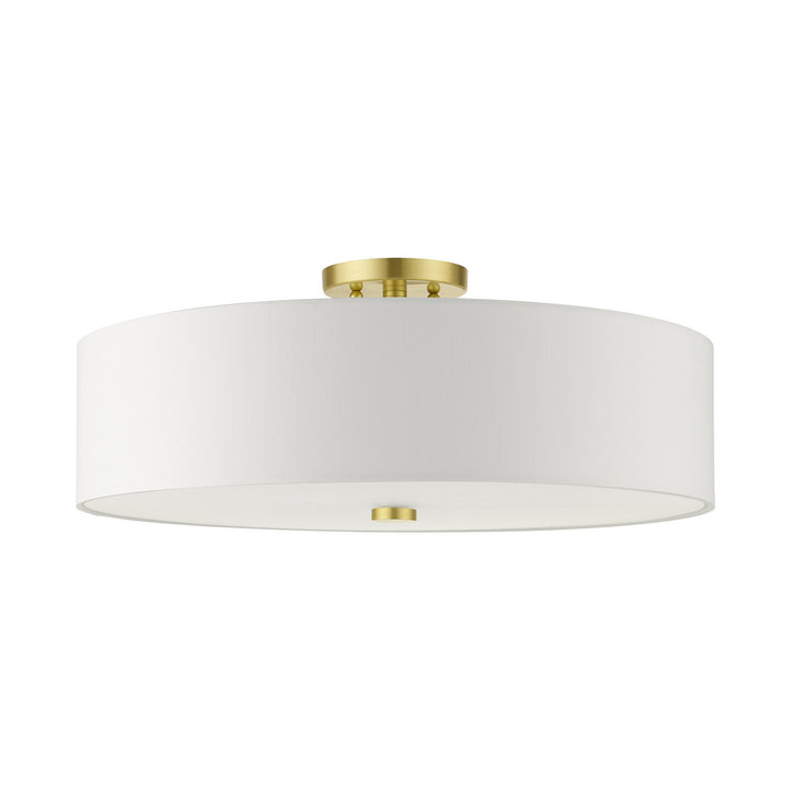 Livex Meridian 52142-12 Ceiling Light - Satin Brass