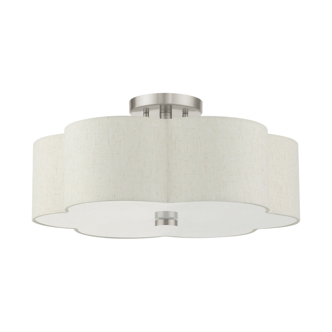 Livex Solstice 58064-91 Ceiling Light - Brushed Nickel