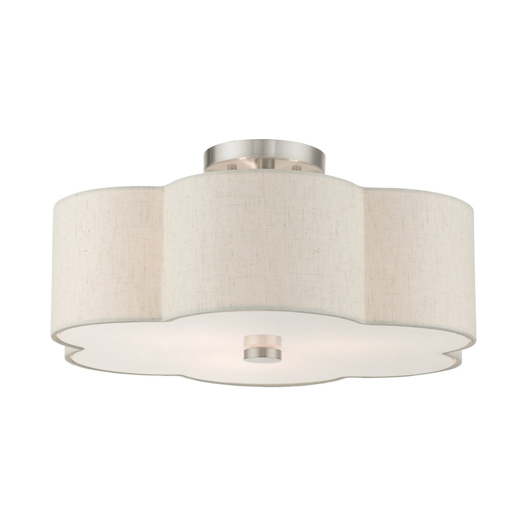 Livex Solstice 58064-91 Ceiling Light - Brushed Nickel