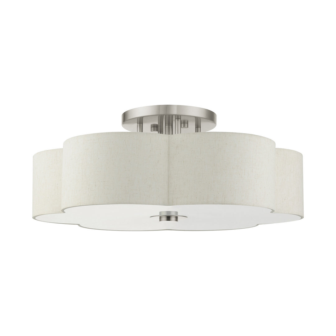 Livex Solstice 58069-91 Ceiling Light - Brushed Nickel