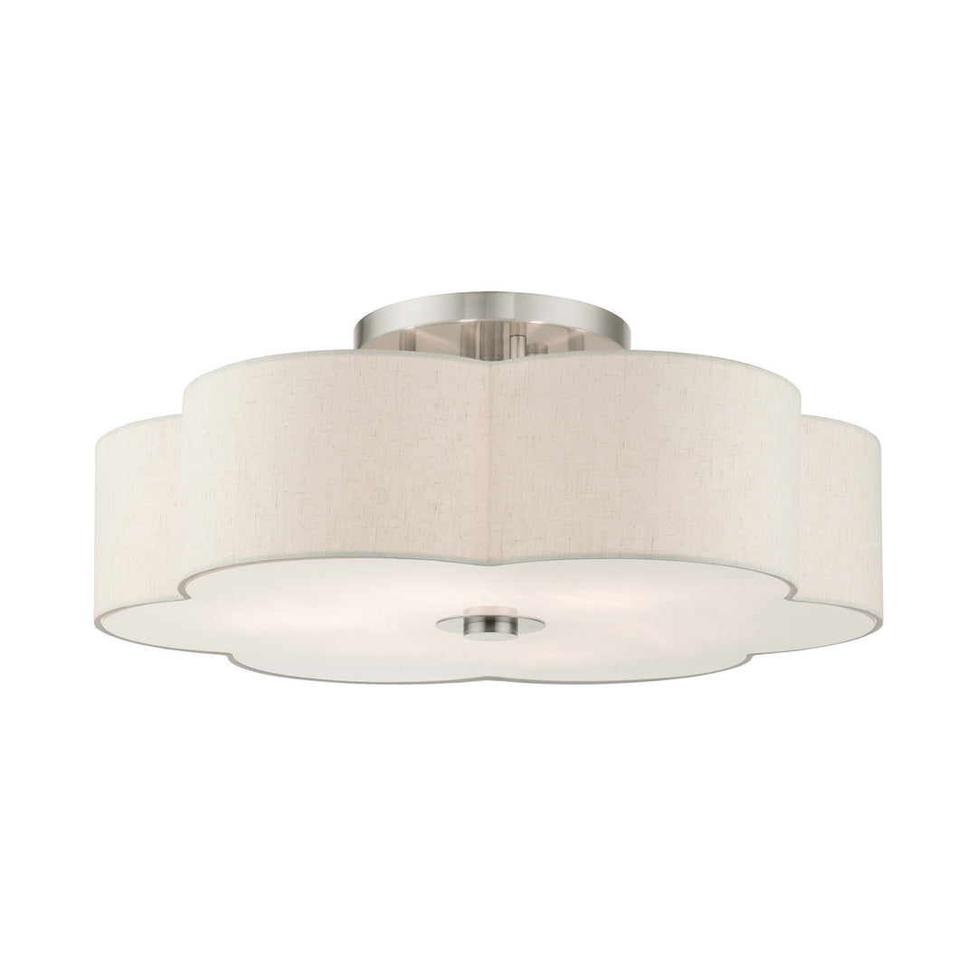 Livex Solstice 58069-91 Ceiling Light - Brushed Nickel