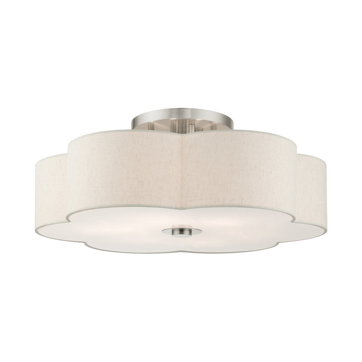 Livex Solstice 58069-91 Ceiling Light - Brushed Nickel