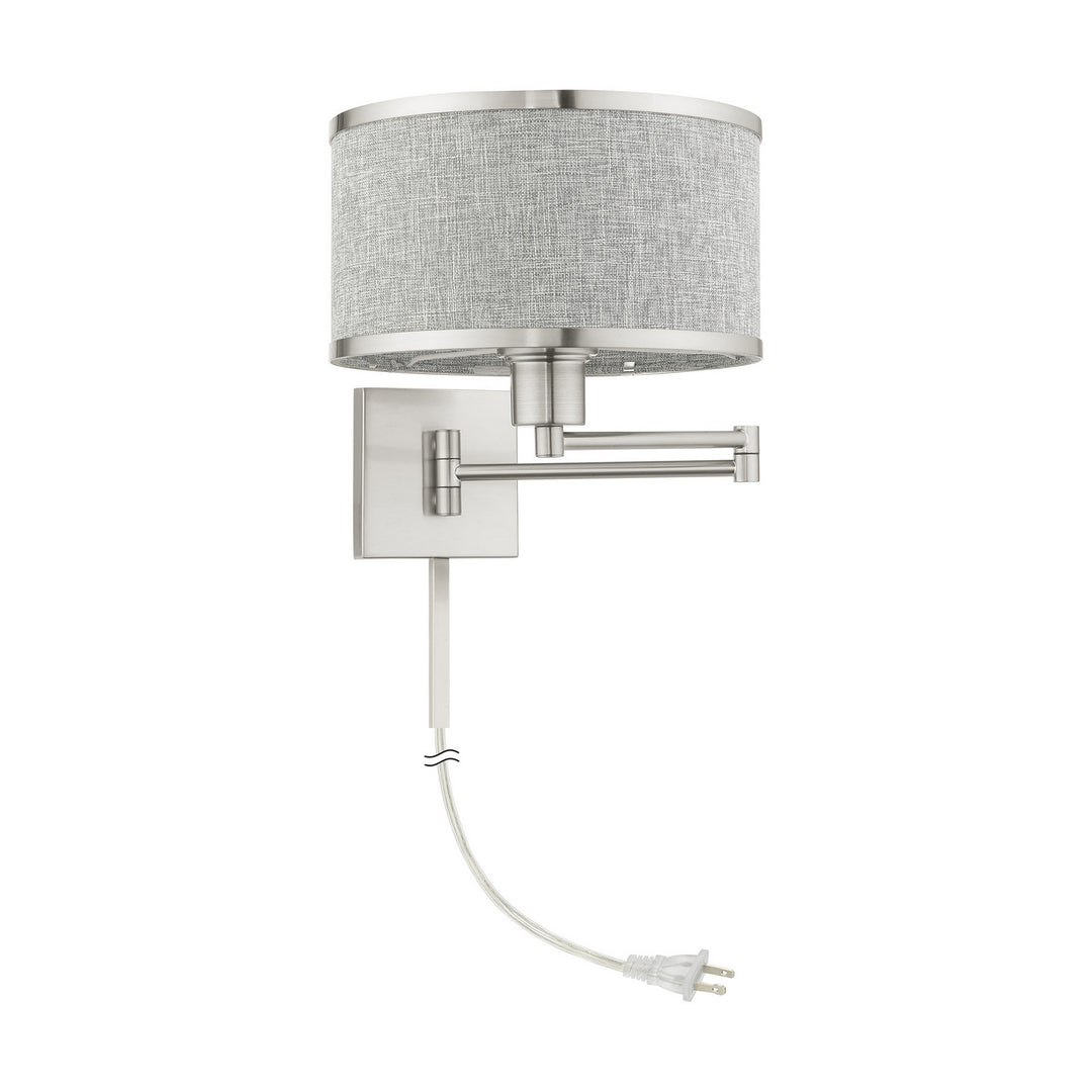 Livex Lighting 60429-91 Modern Swing Arm Wall Lamps Lamp Brushed Nickel