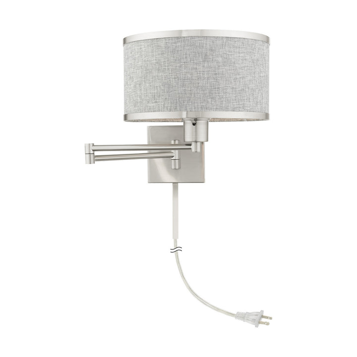 Livex Lighting 60429-91 Modern Swing Arm Wall Lamps Lamp Brushed Nickel