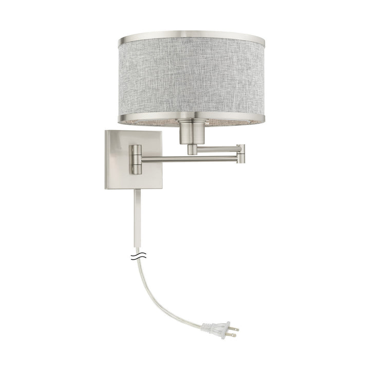 Livex Lighting 60429-91 Modern Swing Arm Wall Lamps Lamp Brushed Nickel